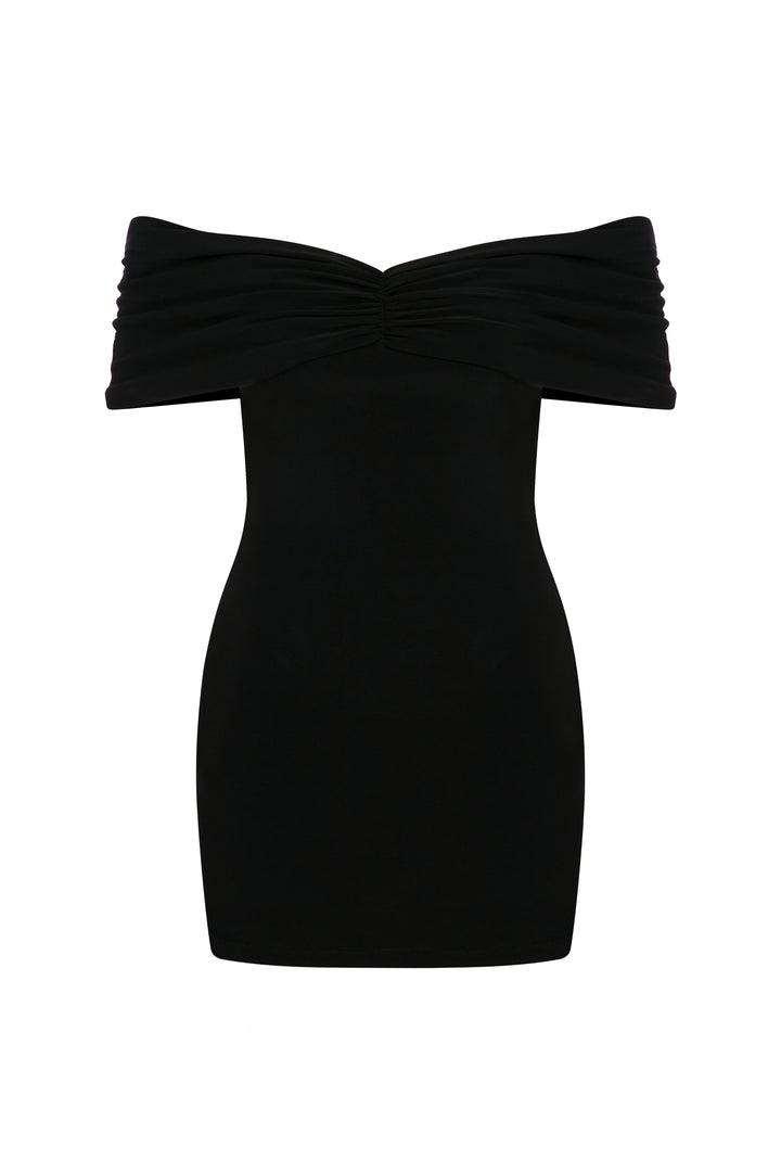 ALESSA Black Mini Dress