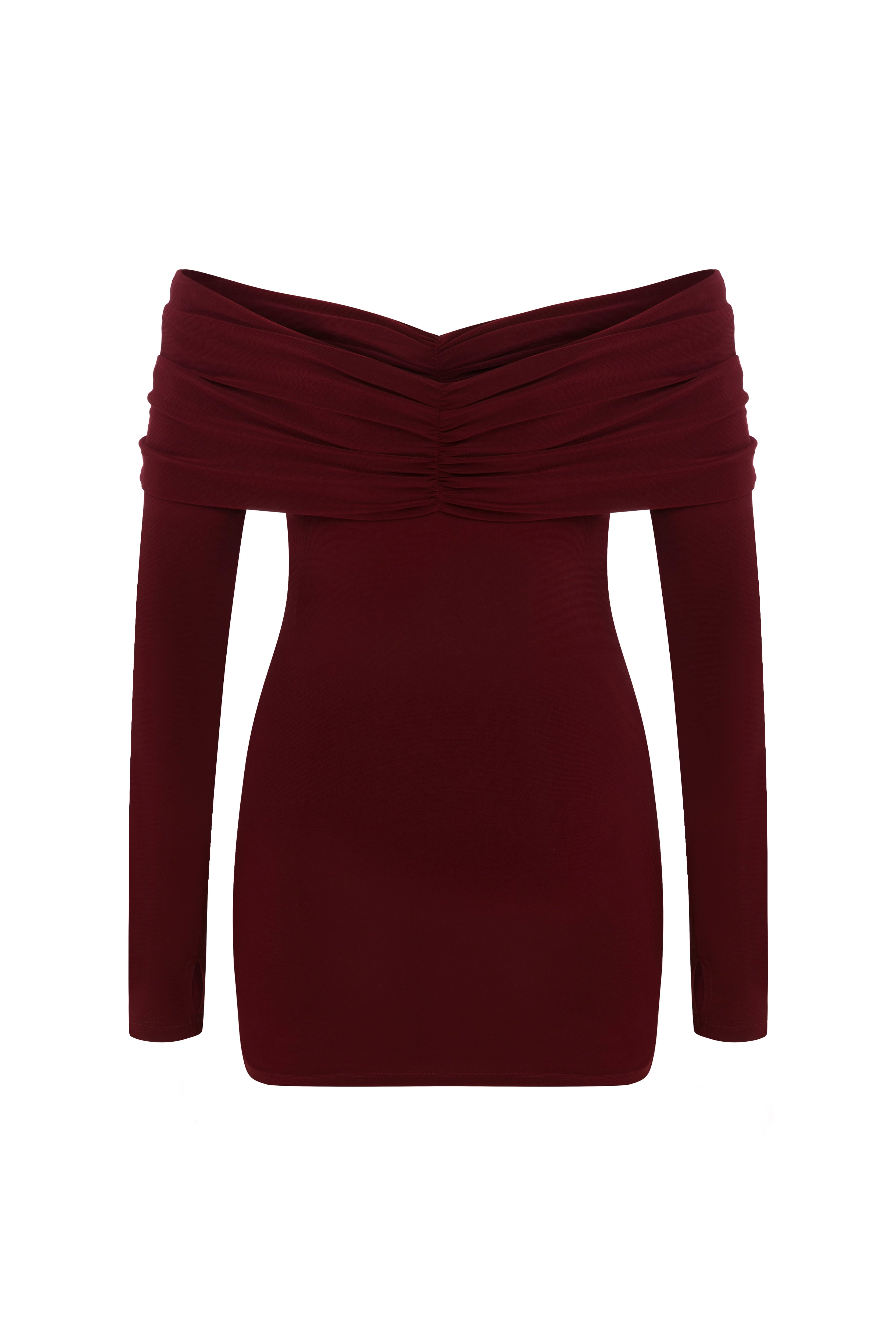 GIGI Burgundy Mini Dress