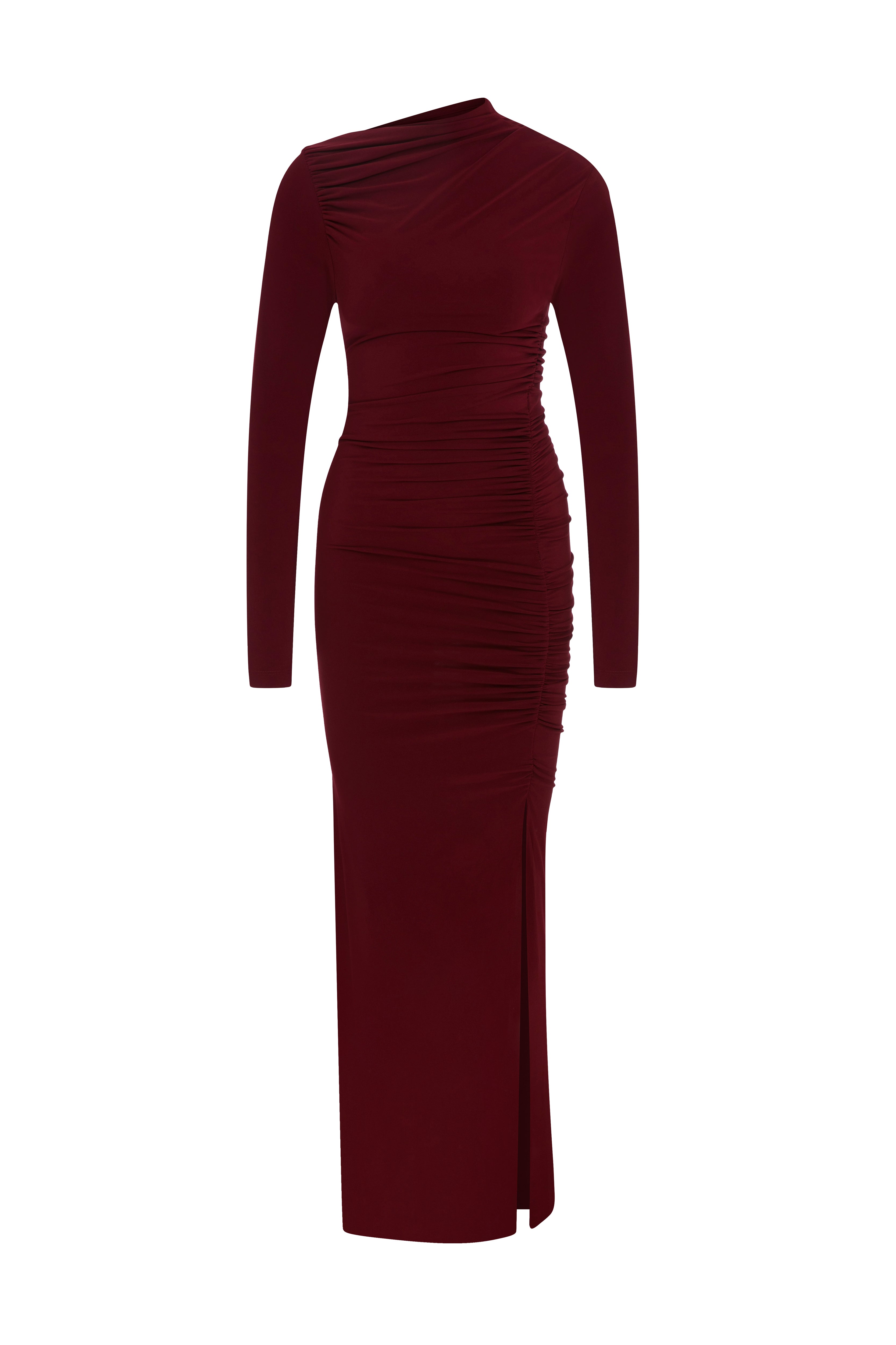 NAOMI Burgundy Maxi Dress