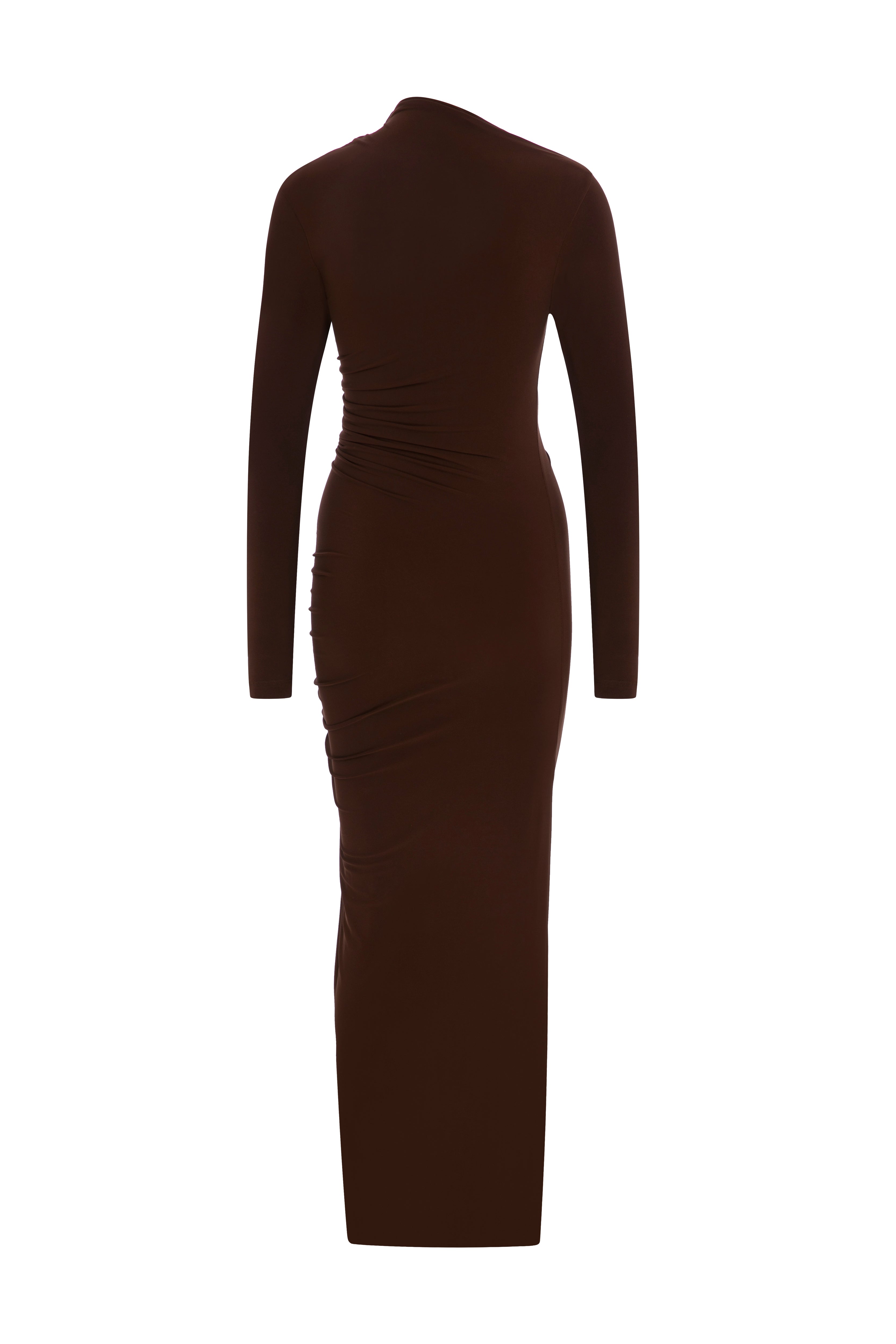 NAOMI Dark Brown Maxi Dress
