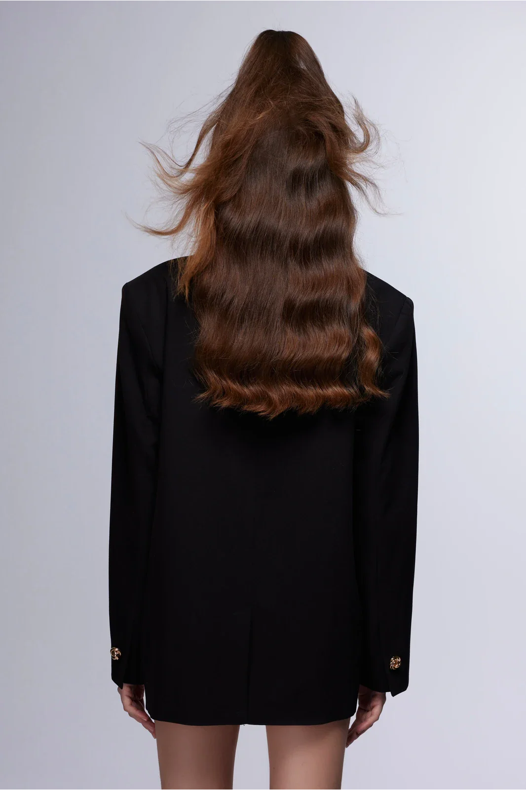 Le Maître Doré - Oversize Altın Düğmeli Ceket Elbise