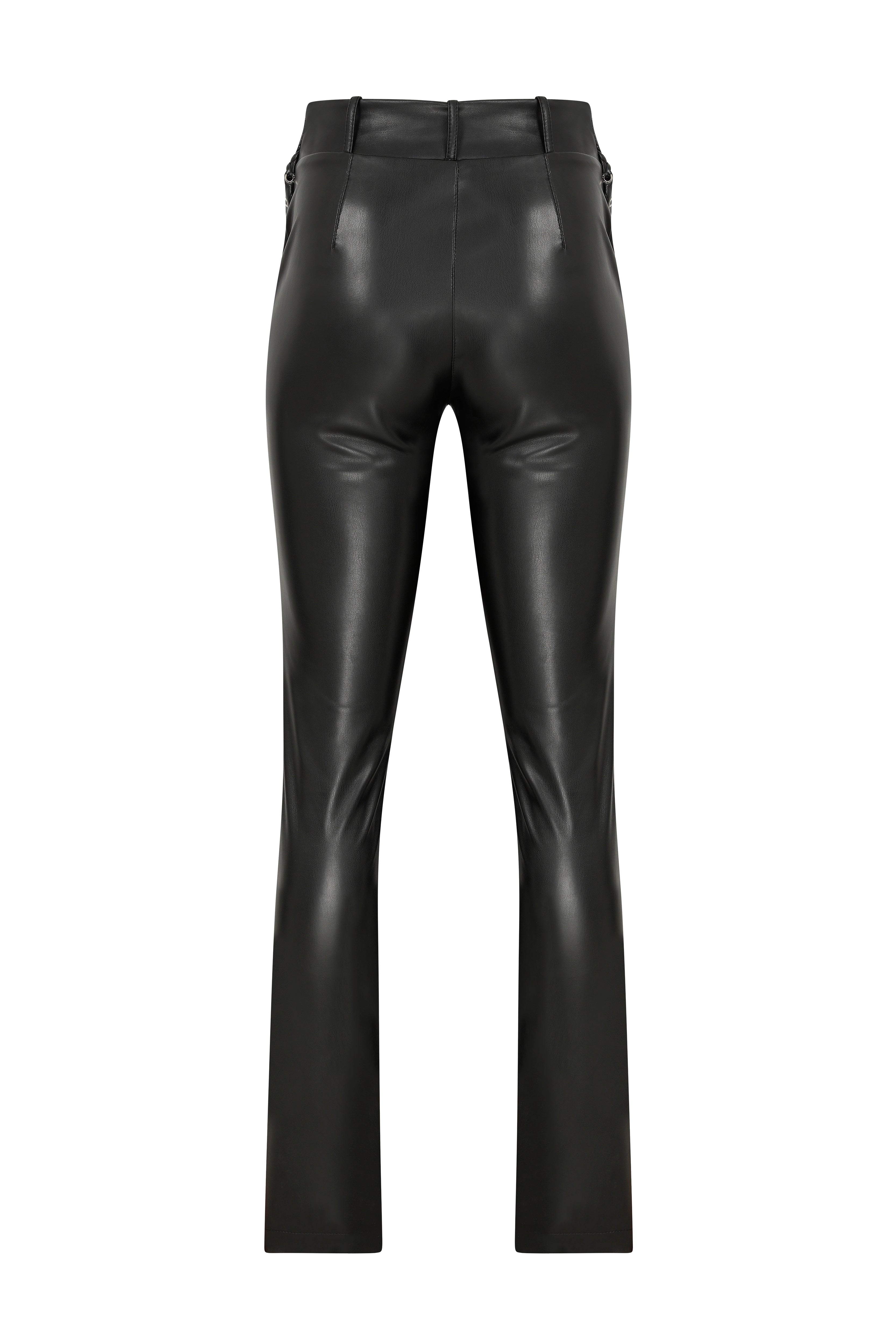 Laced Vegan Leather Pants
