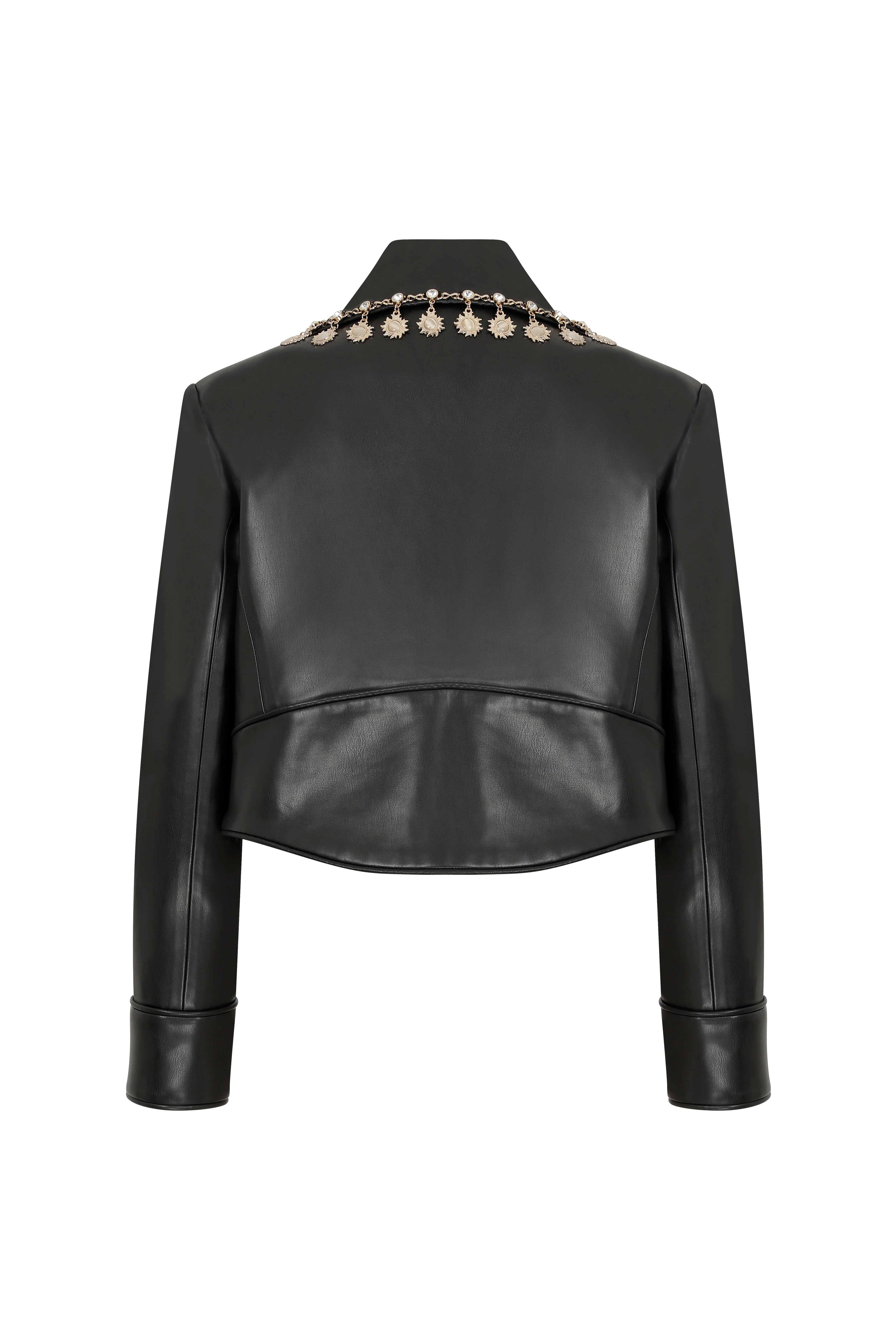 BLACK ETERNITY VEGAN LEATHER JACKET