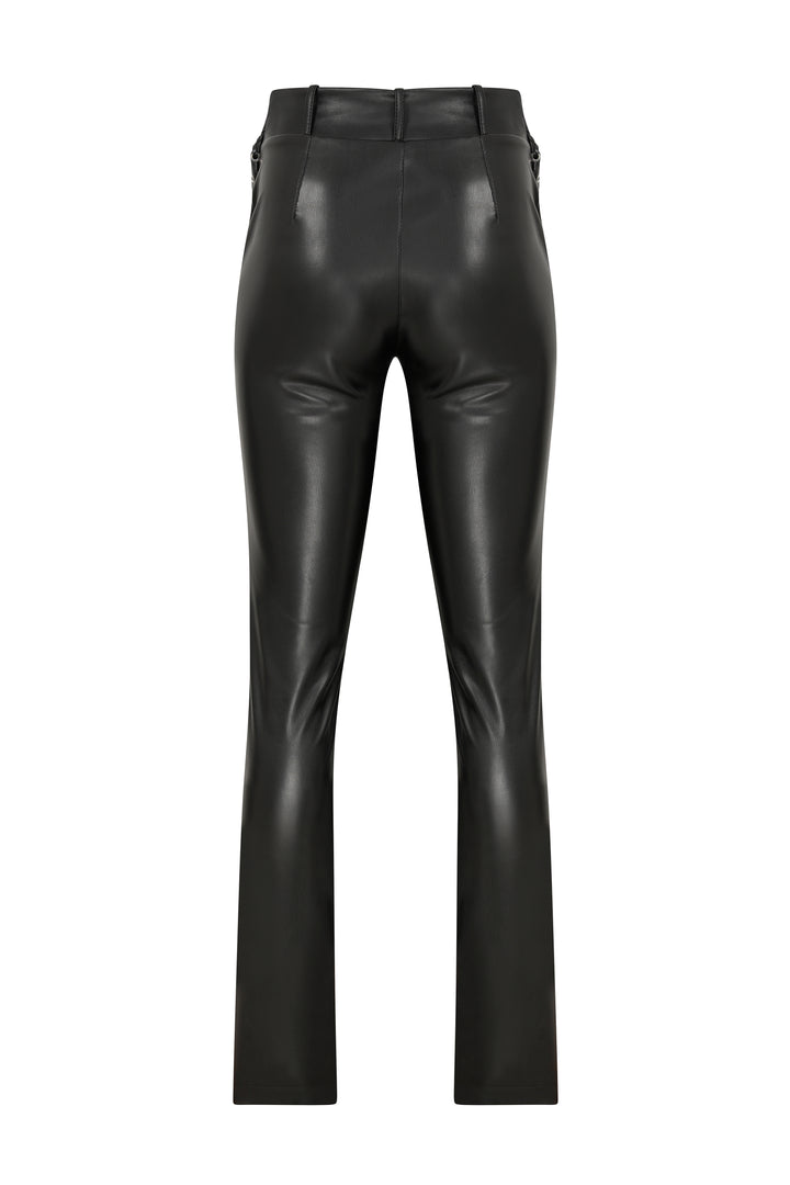 Laced Vegan Leather Pants
